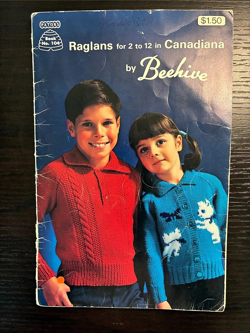 Beehive Raglans for 2 to 12 in Canadiana Vintage Knitting Pattern Booklet
